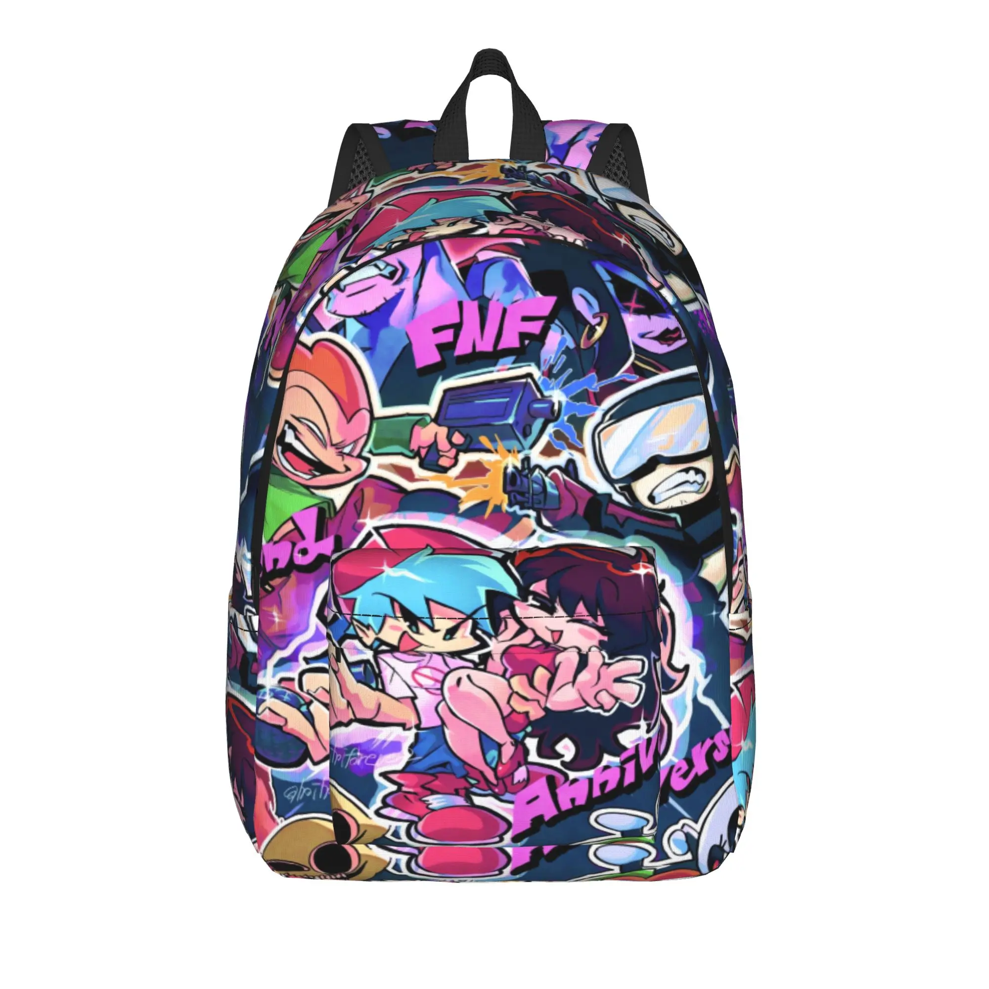 Cartoon Youthful Friday Night Funkin Backpack  Modern Backpacks Male Cycling Durable School Bags Design Rucksack