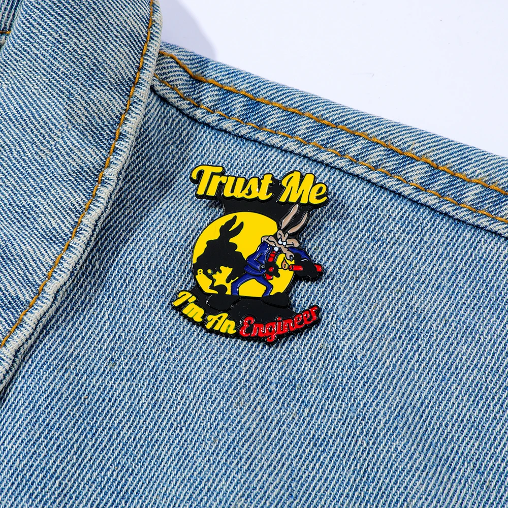 1 قطعة بروش الكرتون أنيمي ذئب الإبداع المينا دبوس ظهره الملابس والمجوهرات شارة معدنية اكسسوارات الديكور هدية