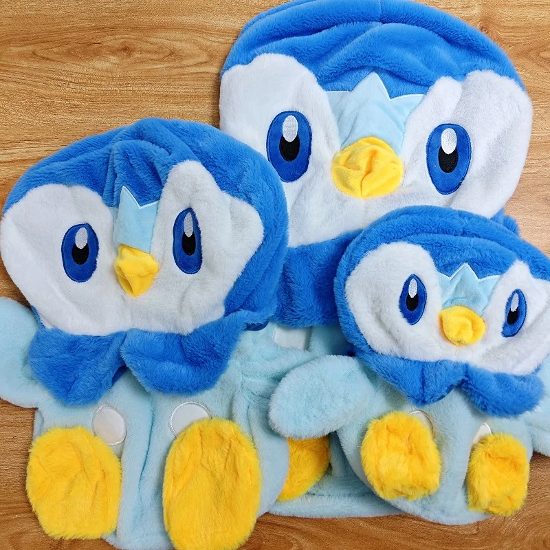 30-80cm pokemon piplup coldre de couro semi-acabado brinquedos de pelúcia não recheados peles enormes dos desenhos animados plushie bonecas crianças presentes de natal