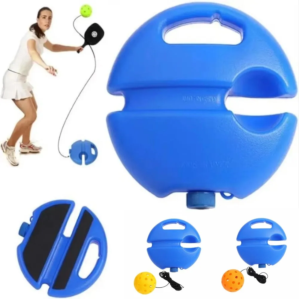 

Creative Pickleball Trainer Water-Fillable Elastic Rope Tennis Trainer with Ball Blue Base Pickleball Training Aids