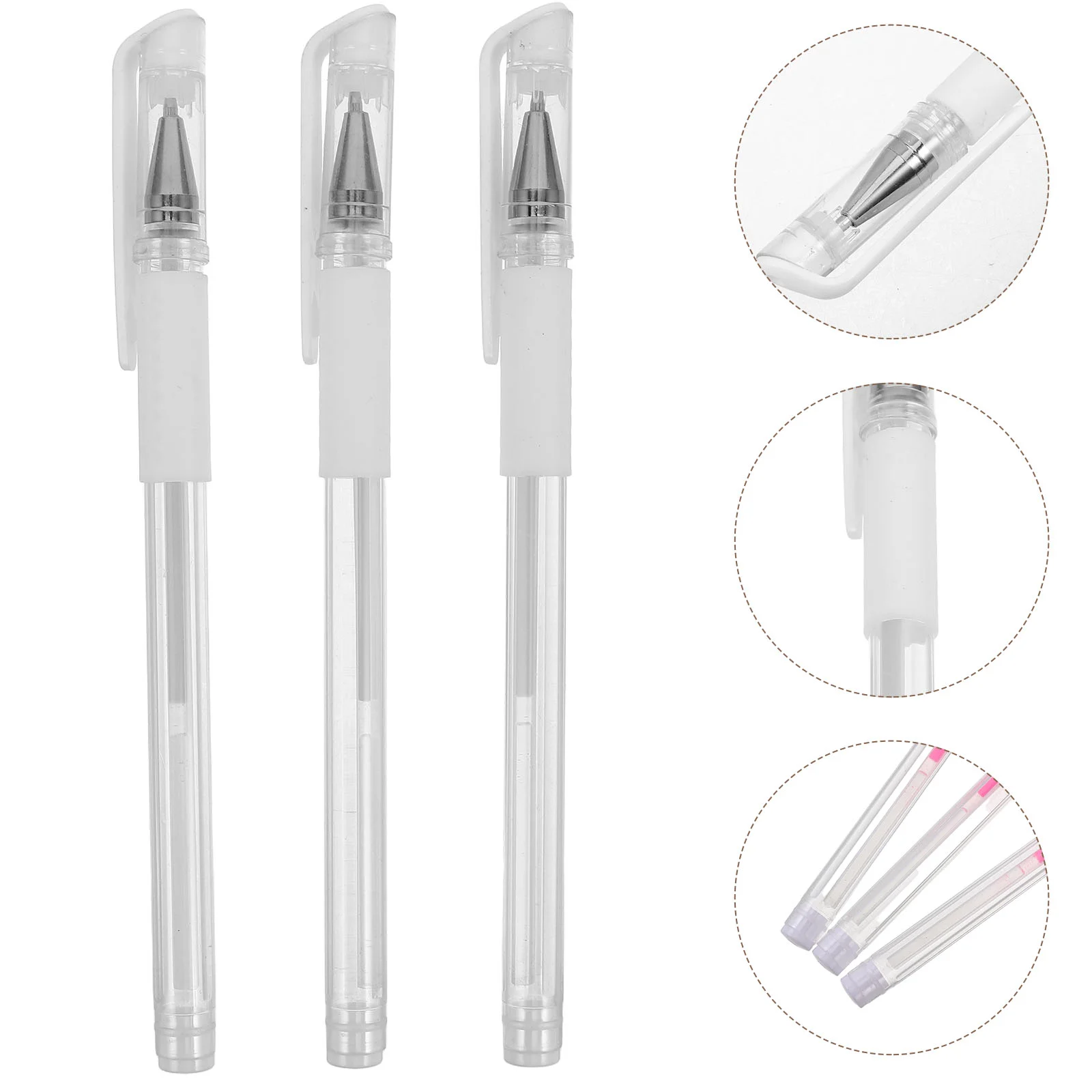 

3 Pcs Tattoo Positioning Pen Eyebrow Pencil Mapping Stencil White Microblading Marker