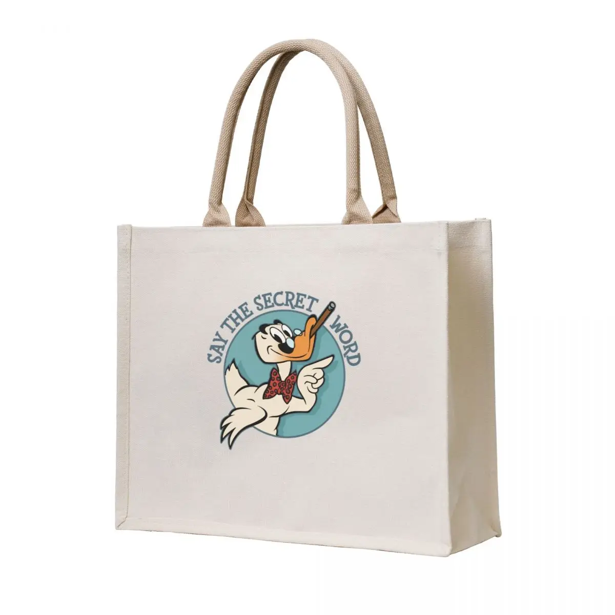 

Mens Best Secret Word Groucho Duckie Graphic For Fans Tote Bag tote bag university canvas shopping bag Shopper Gift