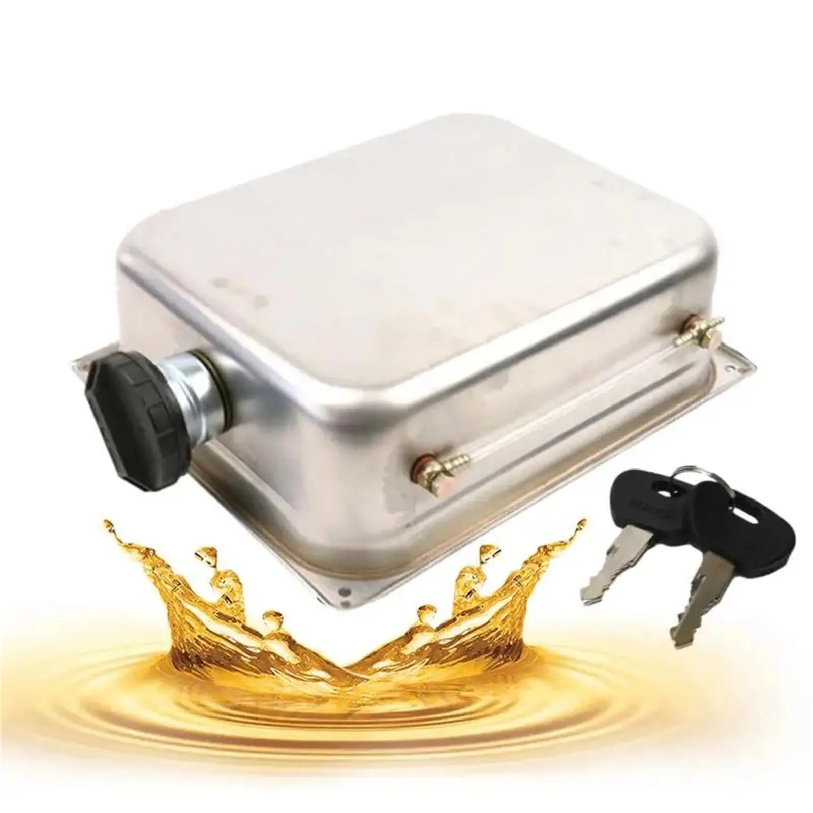 

New 8L Air Diesel Heater Fuel Tank Oil With Lock Stainless Steel For Car Truck Oil Drum Accessories For Storing Diesel