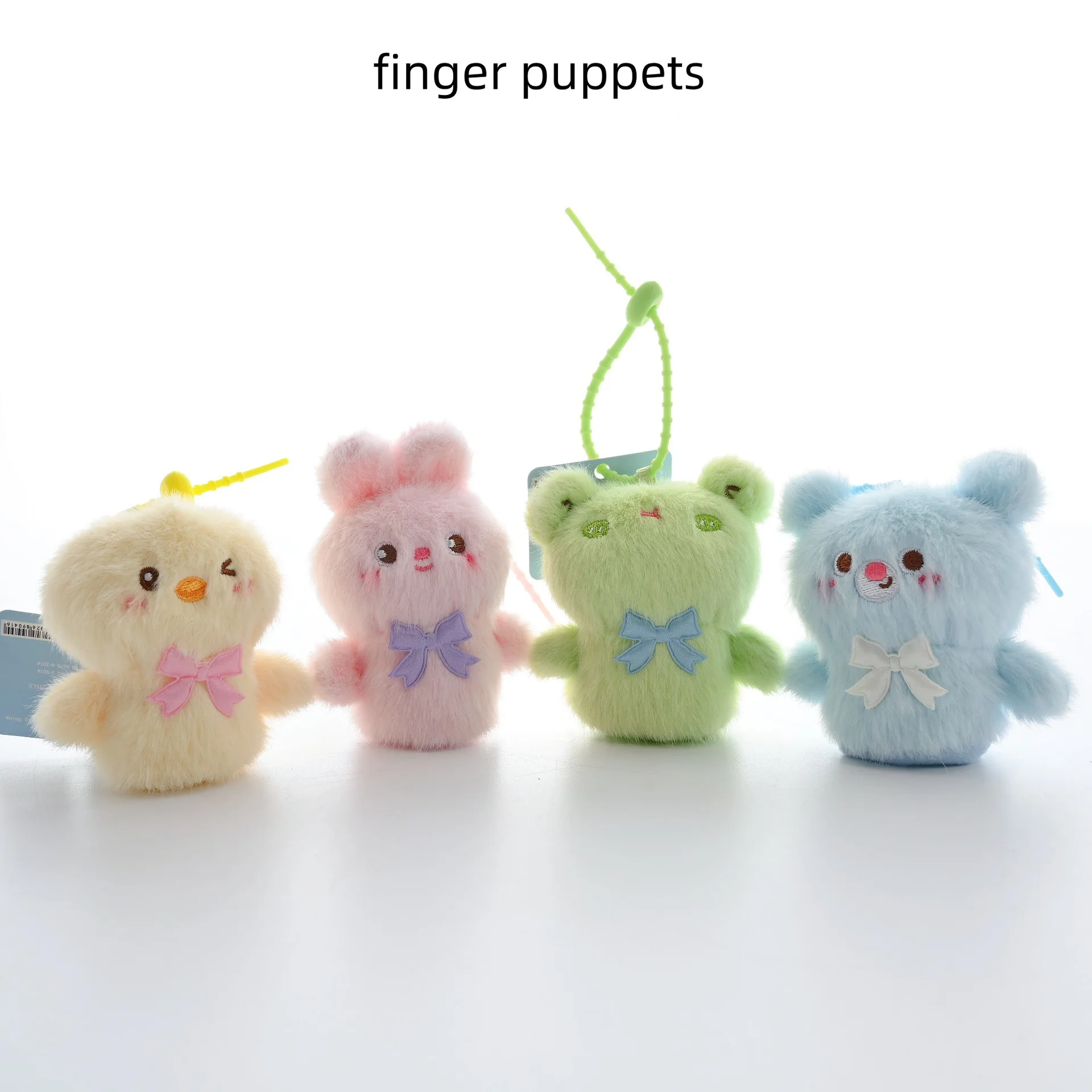 

【Плюшевая кукла-подвеска на палец】 Милая плюшевая подвеска-зверюшка на палец: кролик, лягушка, цыпленок, медведь