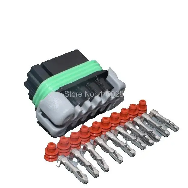 

Worldgolden 1,5 мм женский электрический 10-контактный разъем для автоматического корпуса 12177081, водонепроницаемый пластиковый провод, разъем жгута проводов 12065425