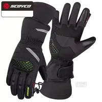 SCOYCO Winter Warm Waterproof Motorcycle Riding Gloves Motocross Motos Racing Guanti Moto Glove Wiper Touch Screen Reflective
