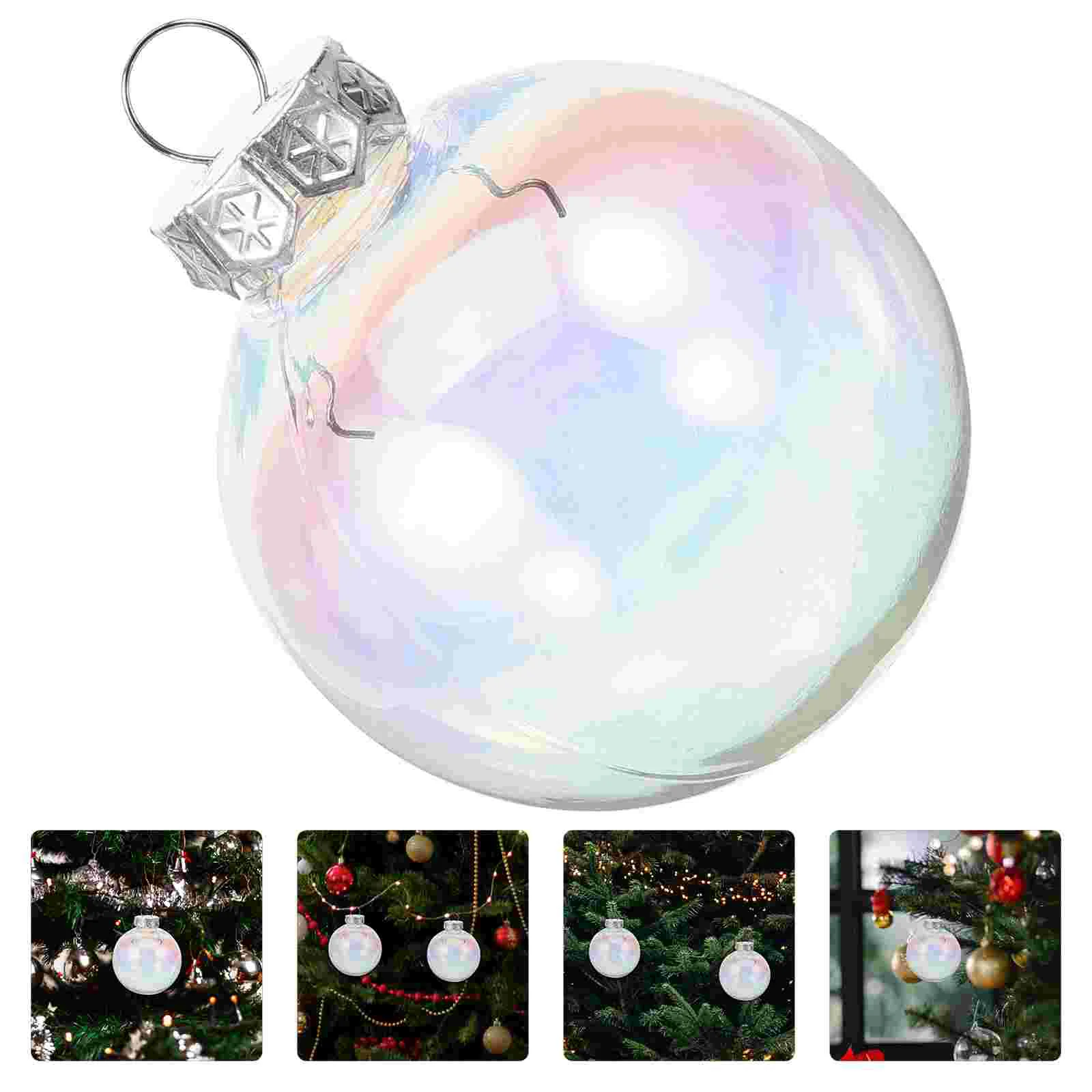 10 pezzi di palline da appendere, palline di Natale, decorazioni in argento, ornamenti per feste di Natale per animali domestici