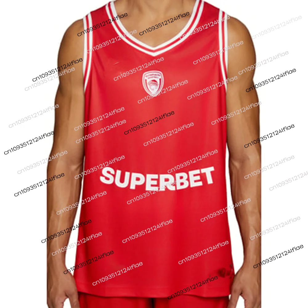Olympiacos Piraeus 26/27 Basketball Game Jersey, Greek Basketball Jersey, Fan Special Jersey Kit, Kids Sports Vest