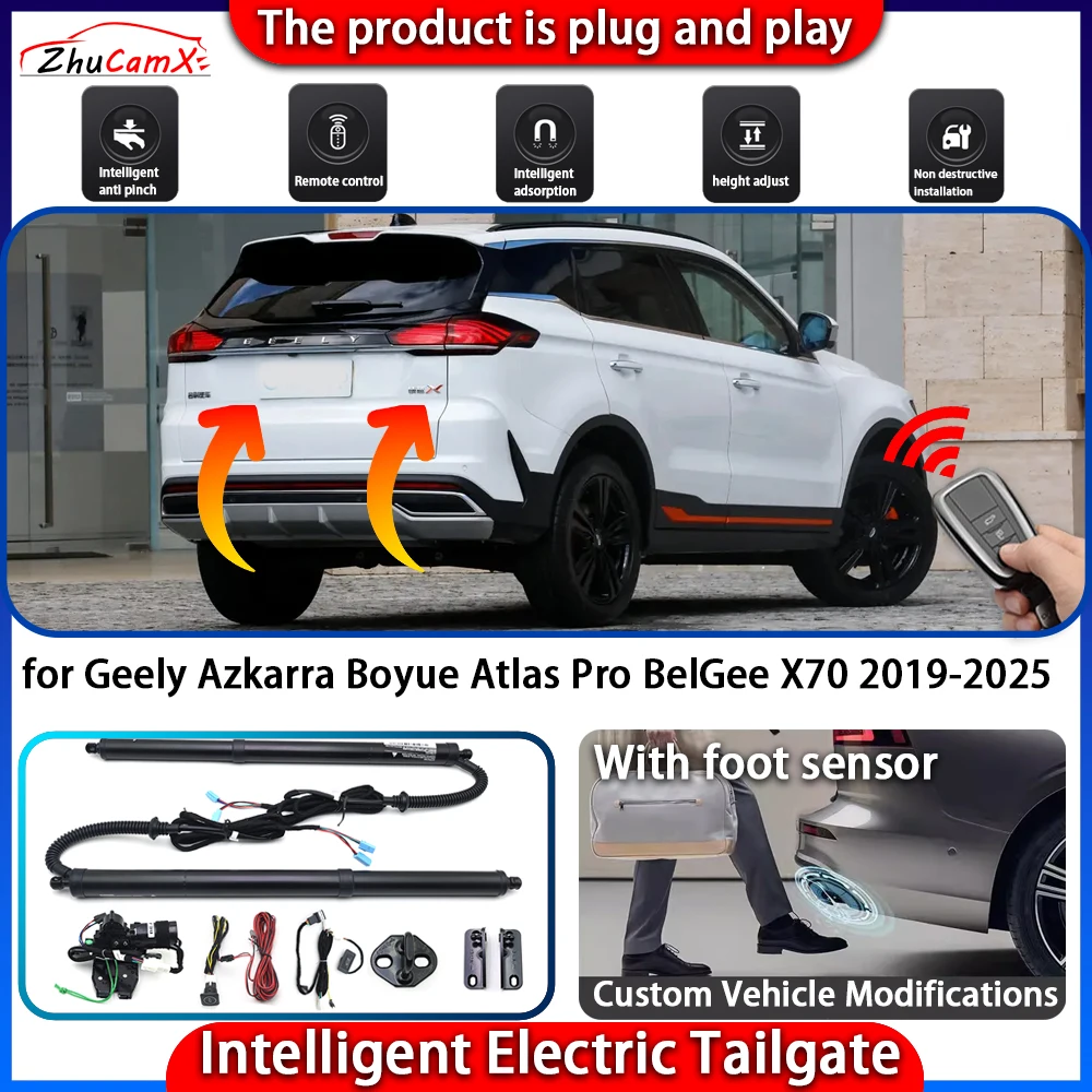 Smart Powered Tailgate System for Geely Azkarra Boyue Atlas Pro BelGee X70 2019-2025 Automatic Intelligent Trunk Lift Control