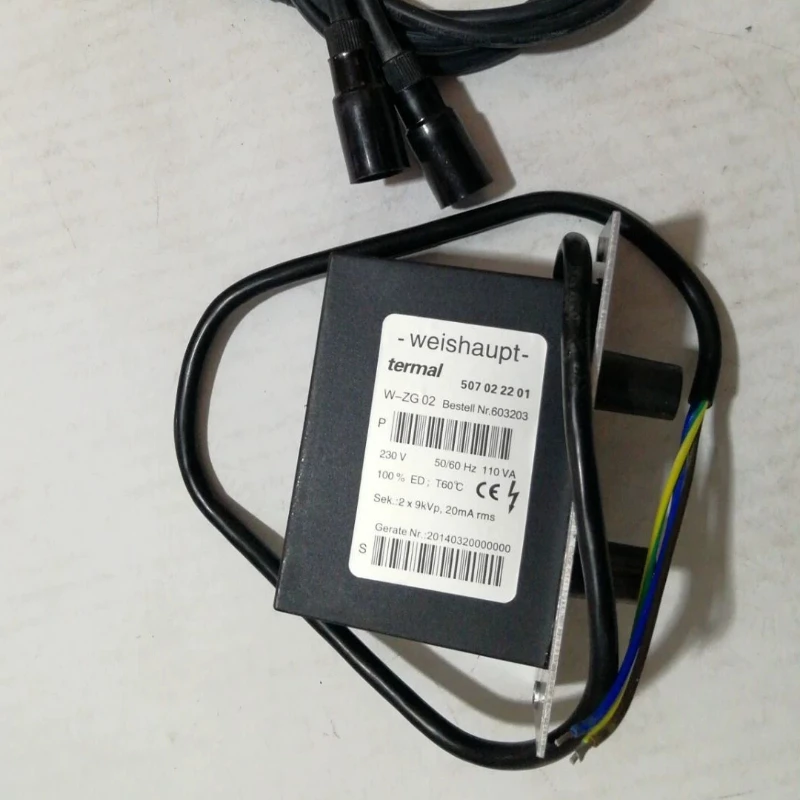 W-ZG 02 2X9KV ignition transformer/high voltage package and special high voltage cable, equipped with Wessel burner