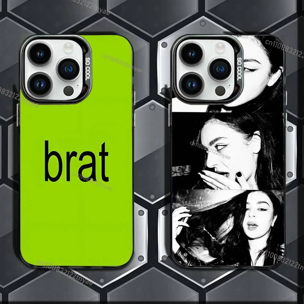 

C-Charli XCX Brat Phone Case For iPhone 17,16,15,14,13,12,11 Pro Max Plus Colorful Gradient Soft TPU Back Cover