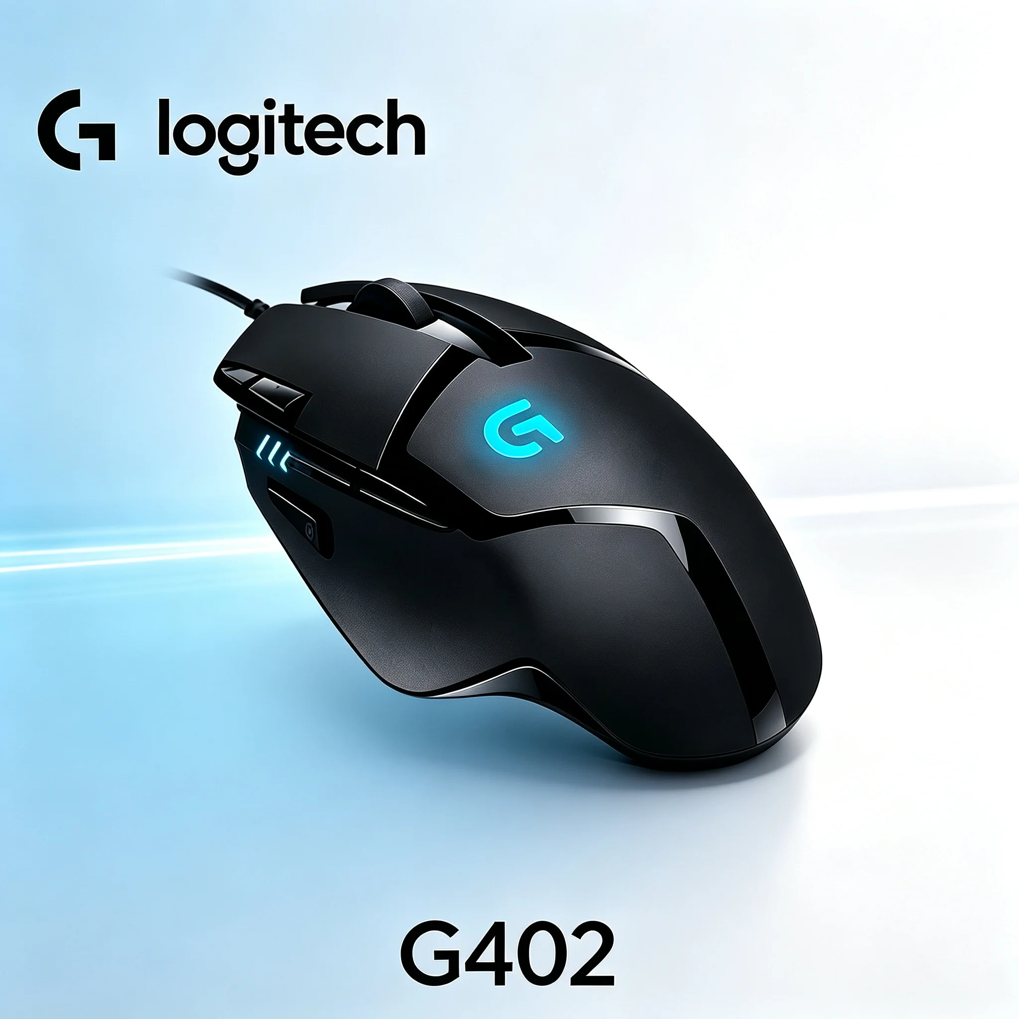 Logitech G402 Hyperion Fury Wired Mice RGB Backlit Logo Adjustable DPI Settings Long‑Lasting Durability For Gamer Desktop PC