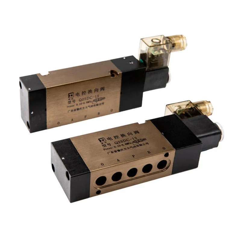 2-position 5-way Pneumatic Directional Valve Solenoid Valve Q25DC-L8 Q25DC-L10 Q25DC-L15 AC220V DC24V