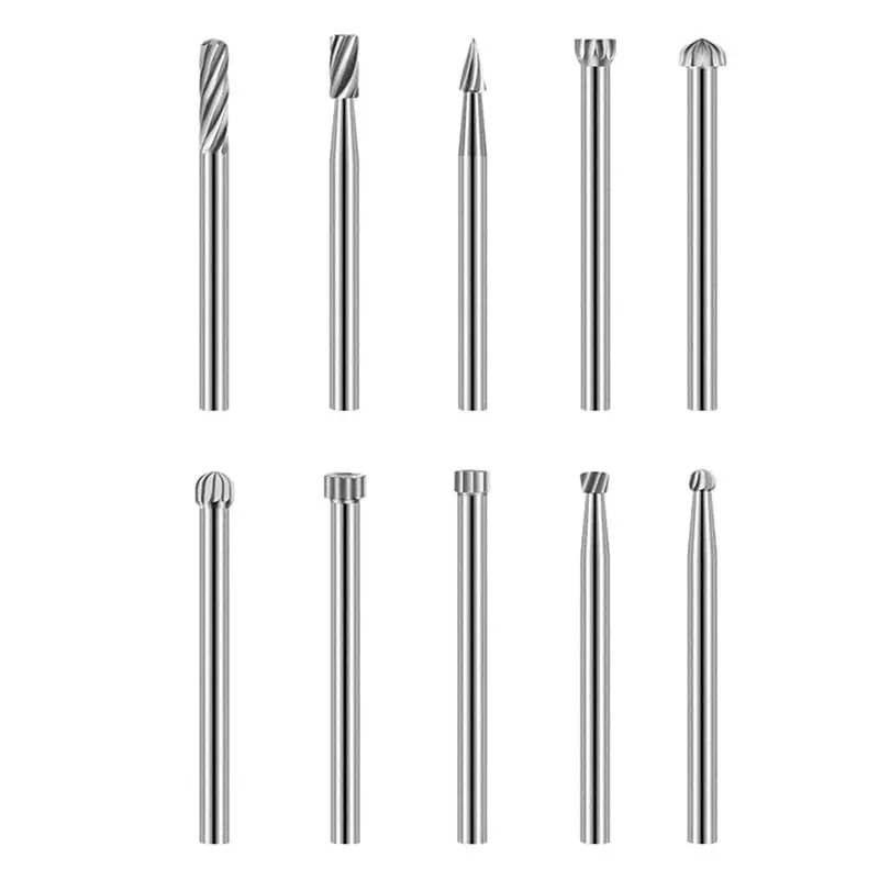 A93E-Engraving Router Bit Carving Bits, 20 PCS Rotary Tool Accessories Rotary Bits Burr Set