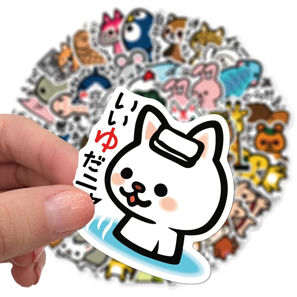 10/50PCS Ins Style Cartoon Animals Graffiti Stickers Japanese Korean DIY Toys Secret for Bottle Travel Bag Aesthetic Decals - view 4