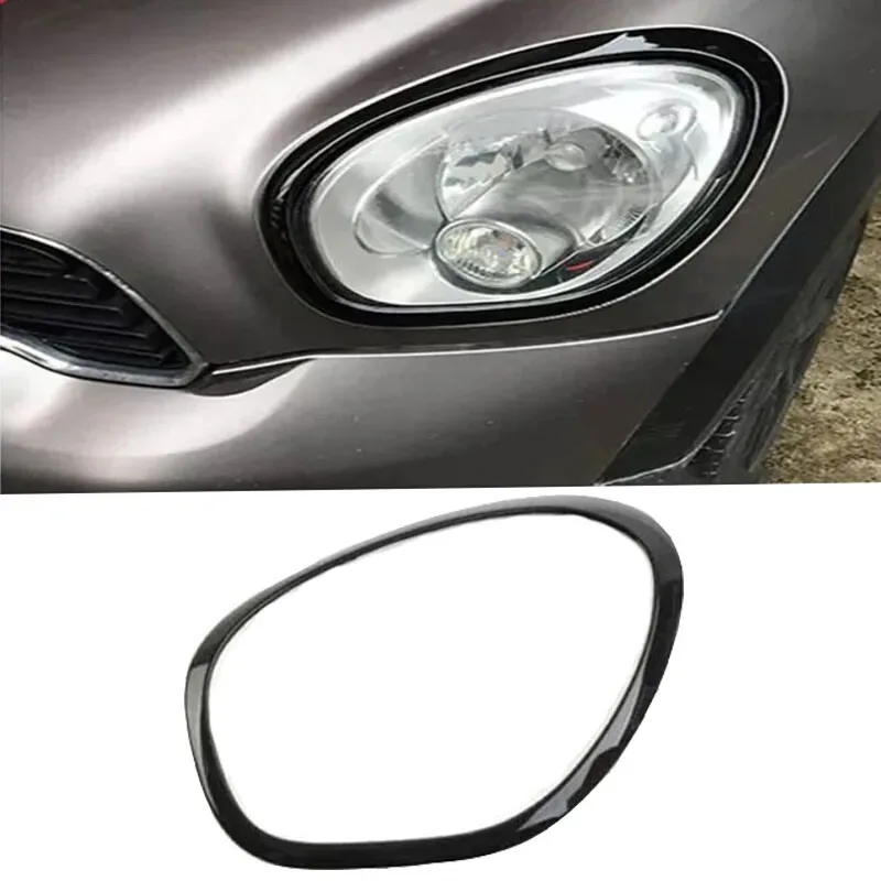 Left Right 51139801573 51139801574 Black Headlight Ring Bezel Trim Surround Cover  For MINI Cooper R60 Countryman S ALL4 11-16