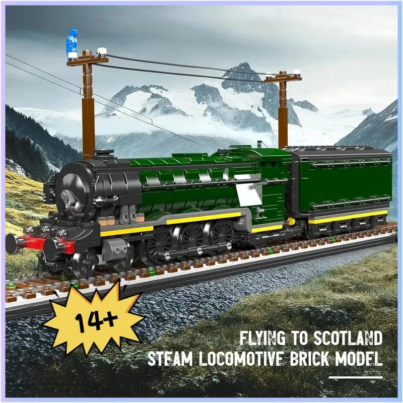 

Mould King 12044 National Railway Series The Flying Scotsman Steam Locomotive Building Blocks Set Collectible Train Toy Gift