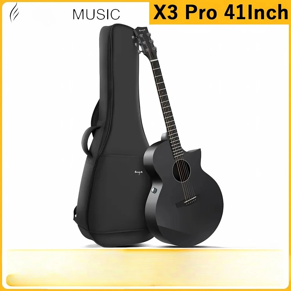 

Акустическая гитара Carbon Fiber X3 Pro Travel Guitar AcousticPlus 41 дюймов, полноразмерная, комплект с чехлом