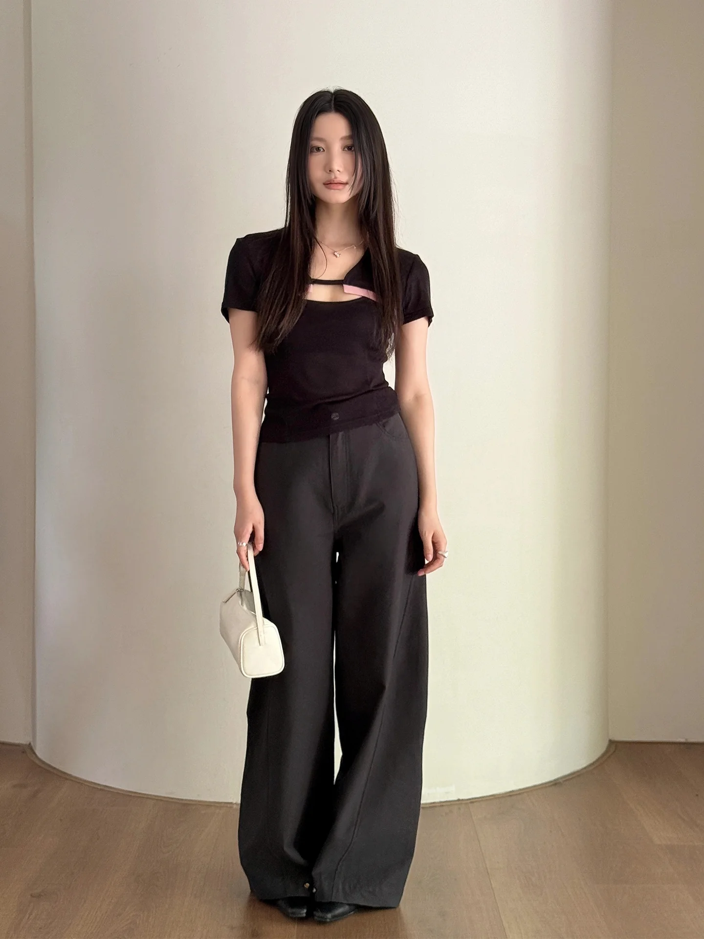 

High Waist Wide Leg Casual Pants Fun Chair Series 3D Side Sed Forward ift Knife Comfortable Cotton Women's Faion