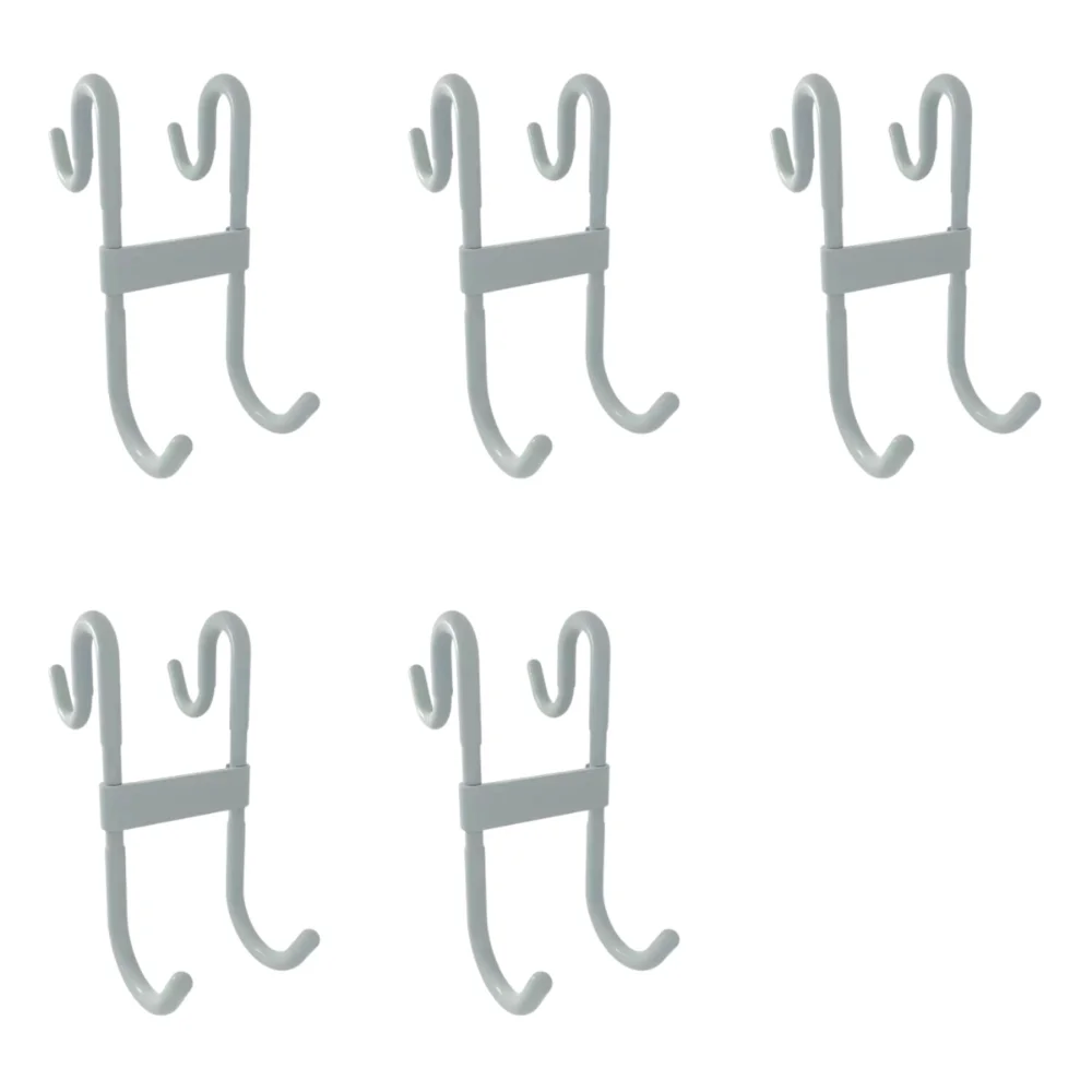 5Pcs Strong Hold Shower Door Hook Heavy-Duty Multi-functional Over Glass Door Hook Portable No-Drill Hanging Hook Bathroom