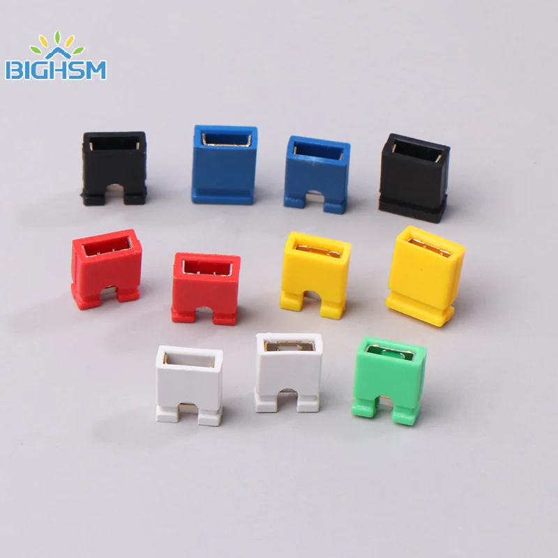 100Pcs PitchJumper Shorted Cap Headers Wire Housings SHUNT Black Tool Accessories