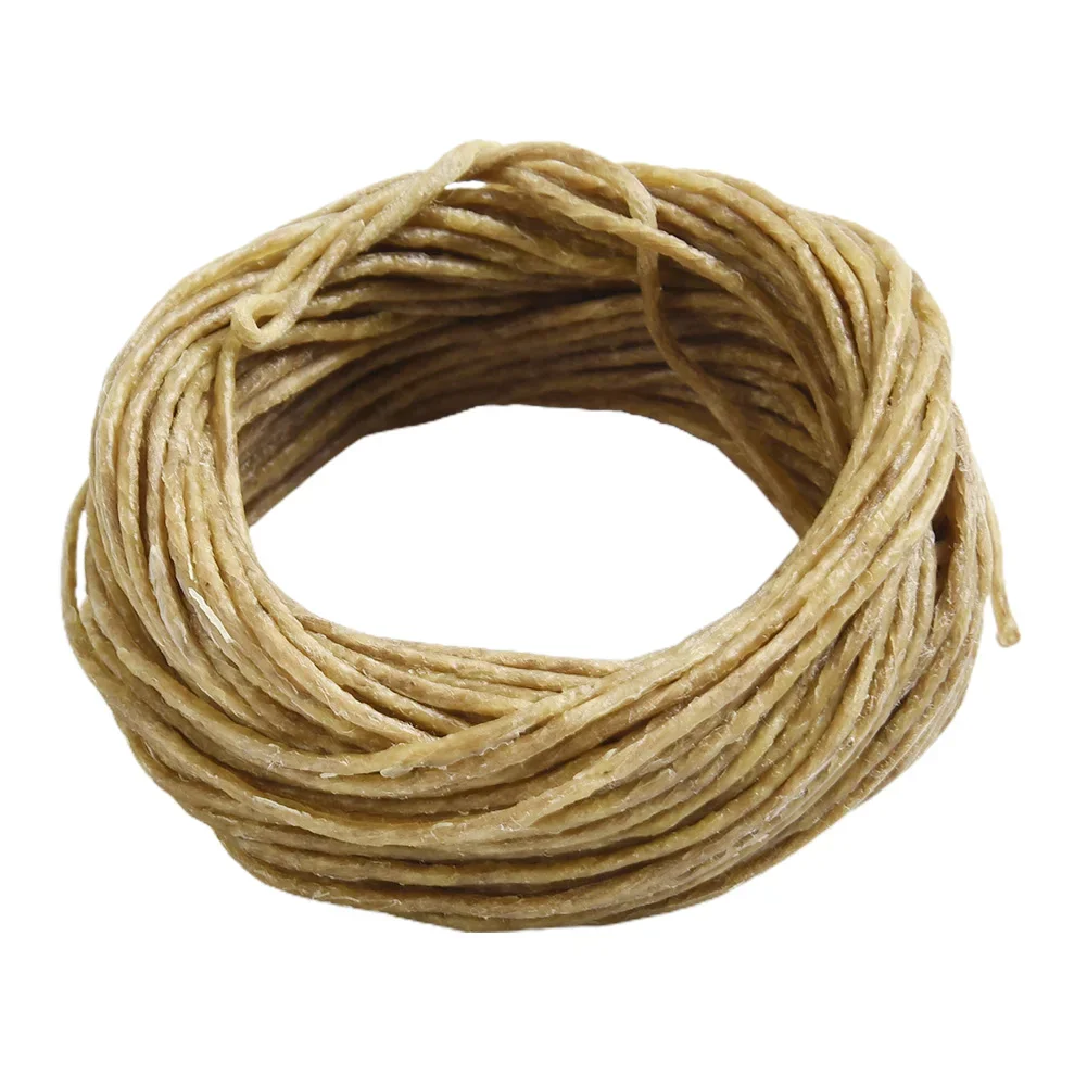 Dgvr Tj Bjmy Hk Wicks 33 FT Coated Natural Beeswax 100% Organic Hemps For Candle Making DIY Ignition Ropes Thread Cord Auxiliary