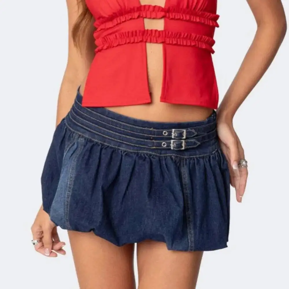 

2026 Summer New American Style Niche Bud Skirt Low Waist Versatile Denim Skirt For Women