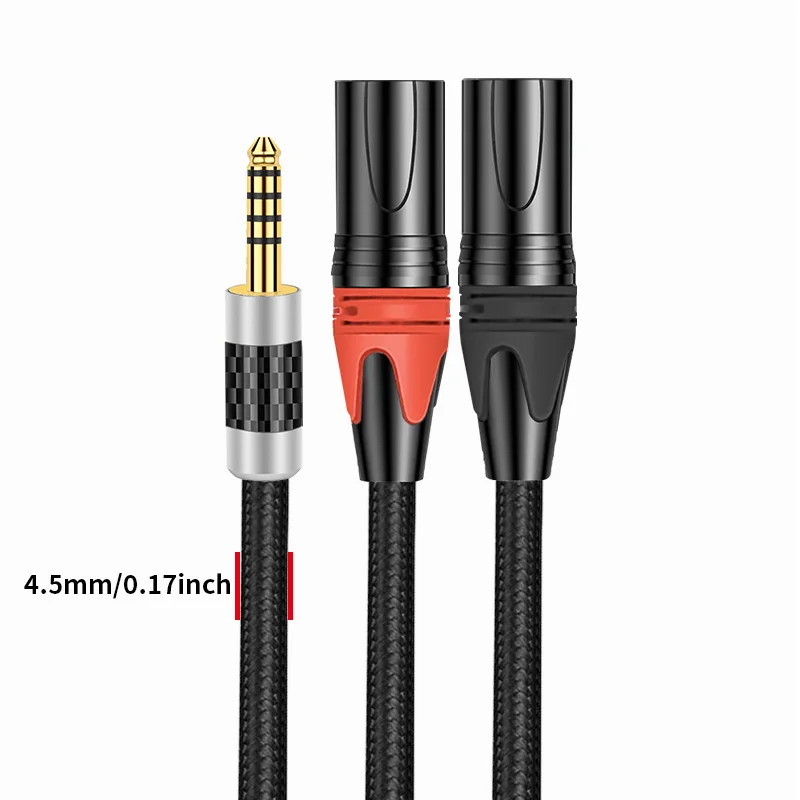 YYTCG 4.4 to Dual XLR Balanced Audio Cable, Silver-Plated Conductor Balanced Cord for Digital Audio Player, Amplifier and Speak