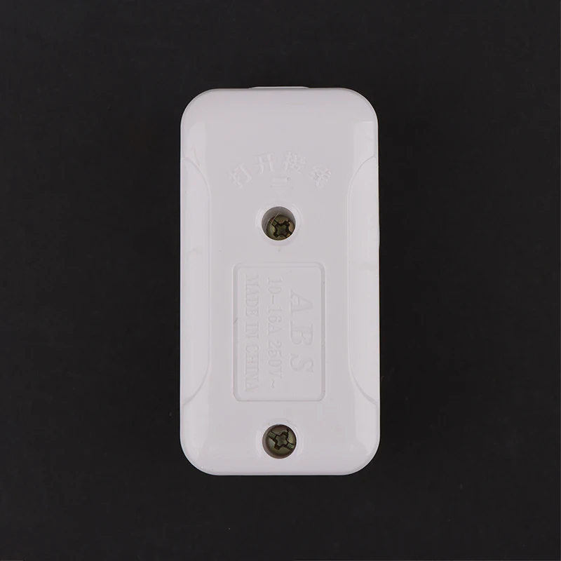Interruptor de control de encendido/apagado blanco con botón pulsador para luces LED de mesa, interruptor de alimentación para lámpara de cabecera de cabina, 6A 250V