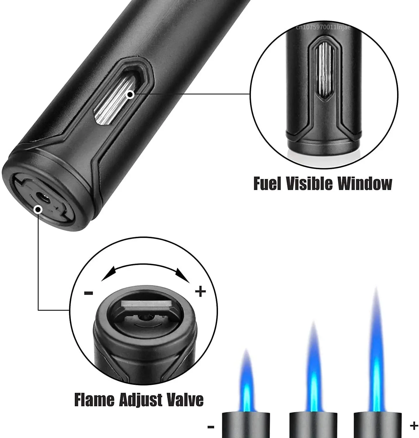 HONEST Metal Windproof Lighter Refillable Pen Torch Lighter Jet Flame Butane Lighter Kitchen BBQ Candle Camping Men\'s Gadget