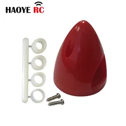 Haoye 1 Pc Round Tip Nylon Plastic RC Airplane Prop Propeller 1.5-4 Inch Spinner 2 Blade Red Color For RC Replacement Accessorry