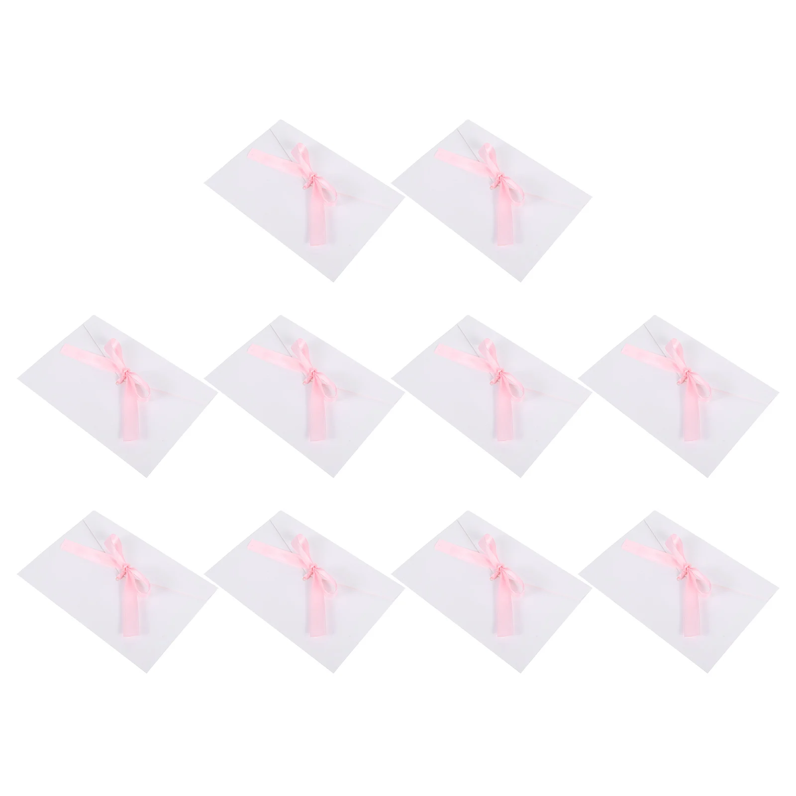 

10Pcs Pink Sleek Invitation Envelopes For Wedding Birthday Party Holding Invitation Information Decorative Accessories