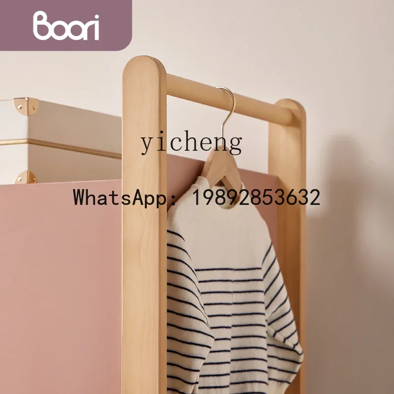 ABC Children's Wardrobe Home Bedroom  Modern Wooden Cabinet Small Apartment Locker Nordic Wardrobe