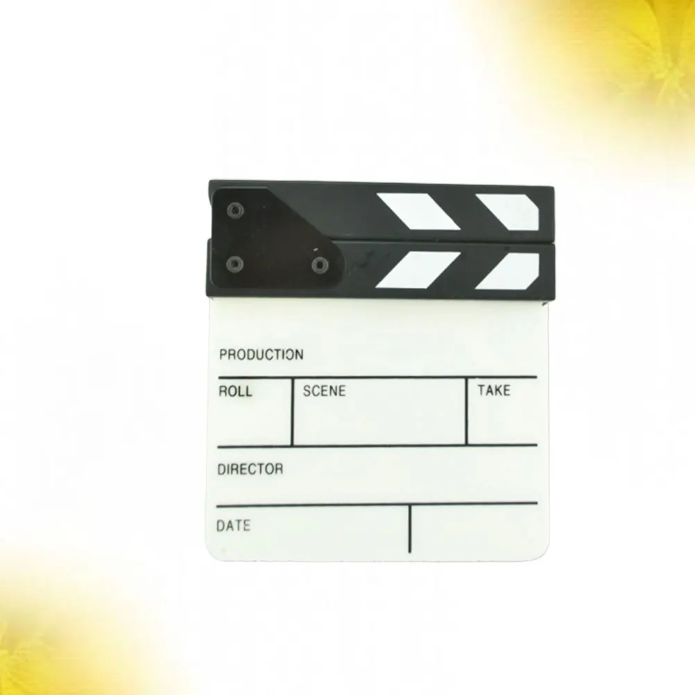 1Pcs English Version Film Clapperboard Professional Acting Clapper Acrylic Clap-Stick for Use Clapper