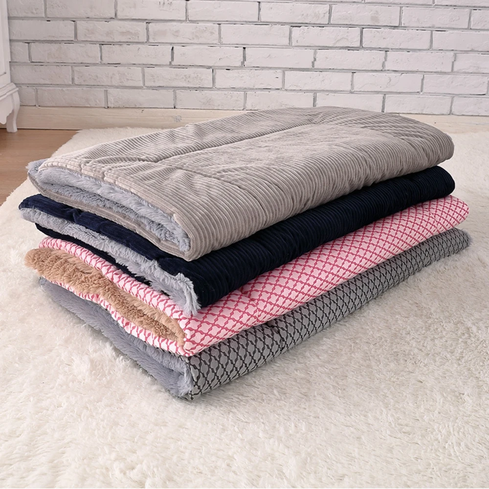 Flannel Thickened Double-sided Pet Soft Fleece Pad Blanket Mat for Puppy Dog Cat Sofa Cushion Home Rug Keep Warm Sleeping Mat 4