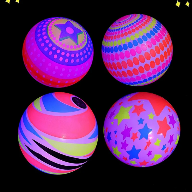 1Pcs Luminous Cordless Fitness Ball Flash Inflatable LED Light Toys Ball Children's Puzzle Inflatable Toys Birthday Gift For Kid