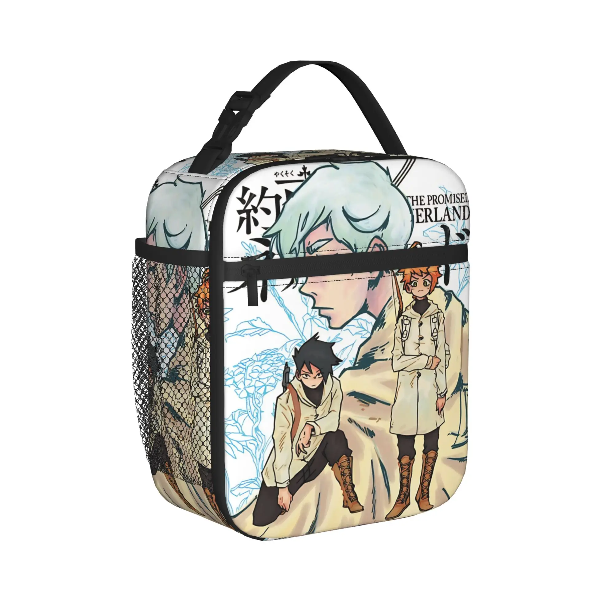 The promised neverland Lunch Bag  Leisure Lunch Box Travel Portable Insulated Tote Food Bags For Women Print Cooler Bag