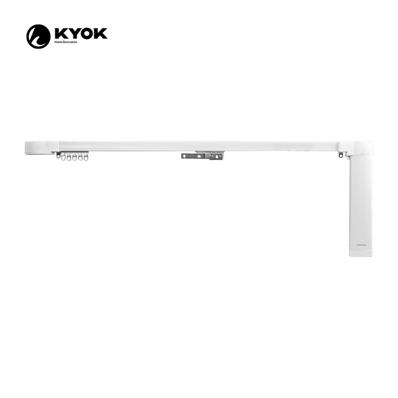 Rel Tirai Aluminium Elektrik Berkualitas Tinggi 6 m Kontrol Motor Dengan WiFi Desain Modern Rel Kontrol Motor untuk Ruang Tamu