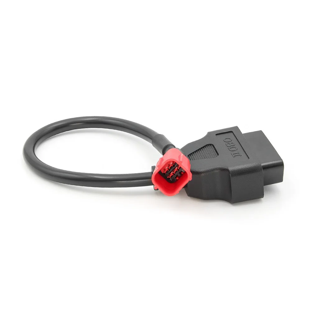 Novidade obd 16pin para 6 pinos conector, para honda moto country 4 obd2 6pin locomotive, cabo adaptador de diagnóstico automático