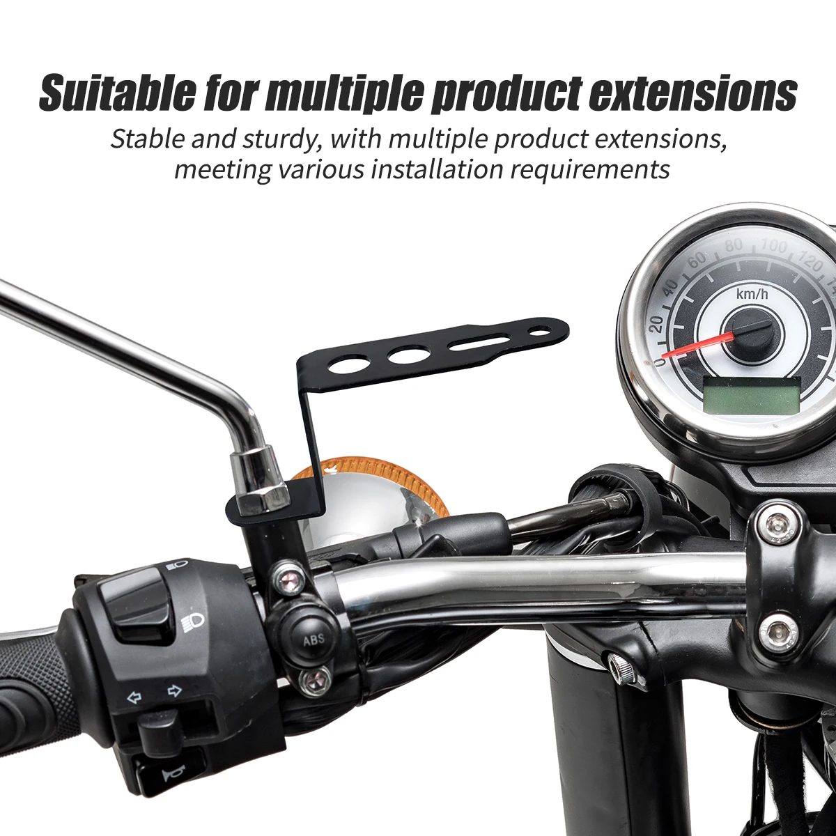 1/2pcs Motorcycle LED Spotlight Mounts Bracket Aluminum Alloy Z Shaped Headlight Bracket Front Rear view Mirror Extension Holder