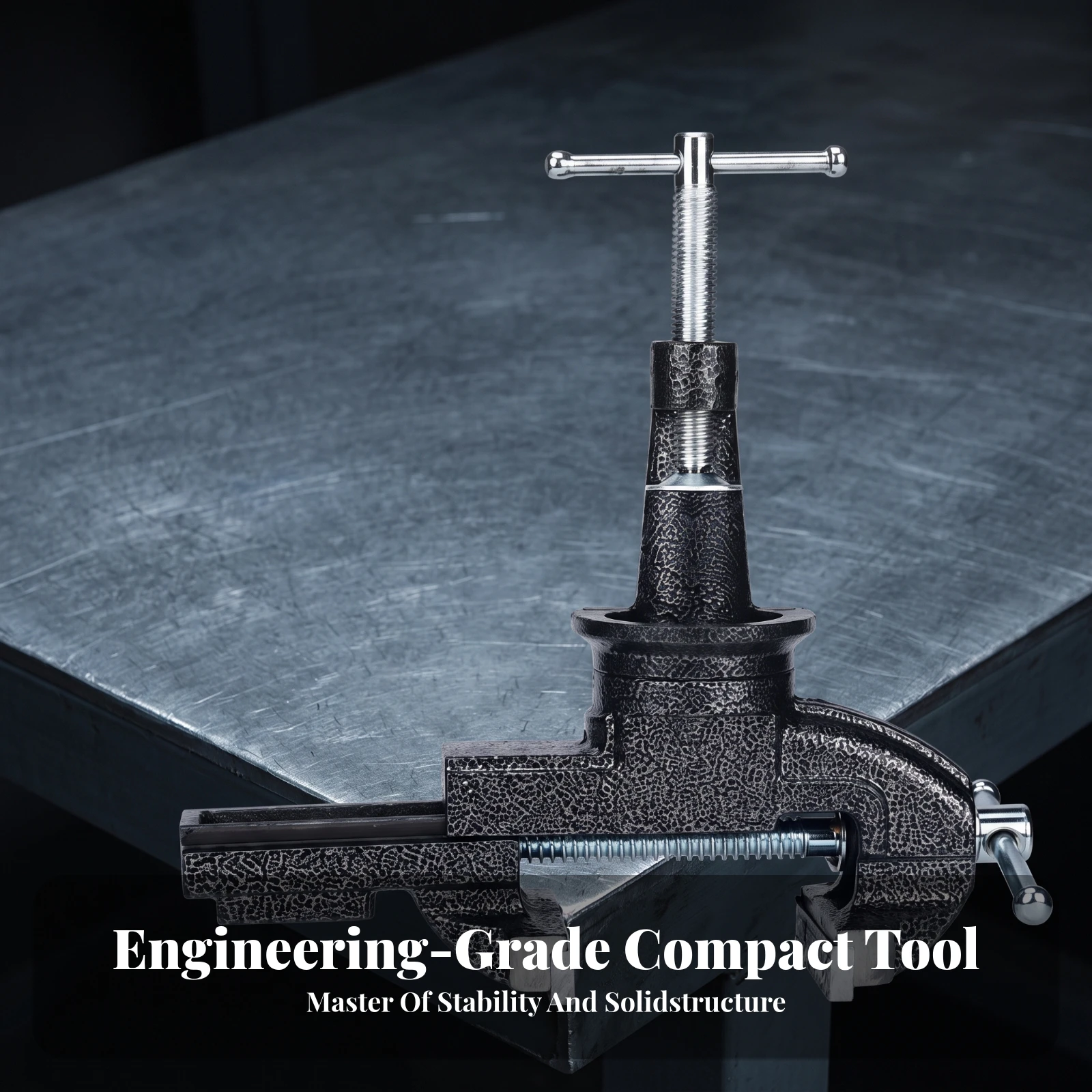Bench Vise Long-Lasting Bench Vise with Rotating Body Table Vice Rugged Vice Clamp Versatile for DIYers, Workbench