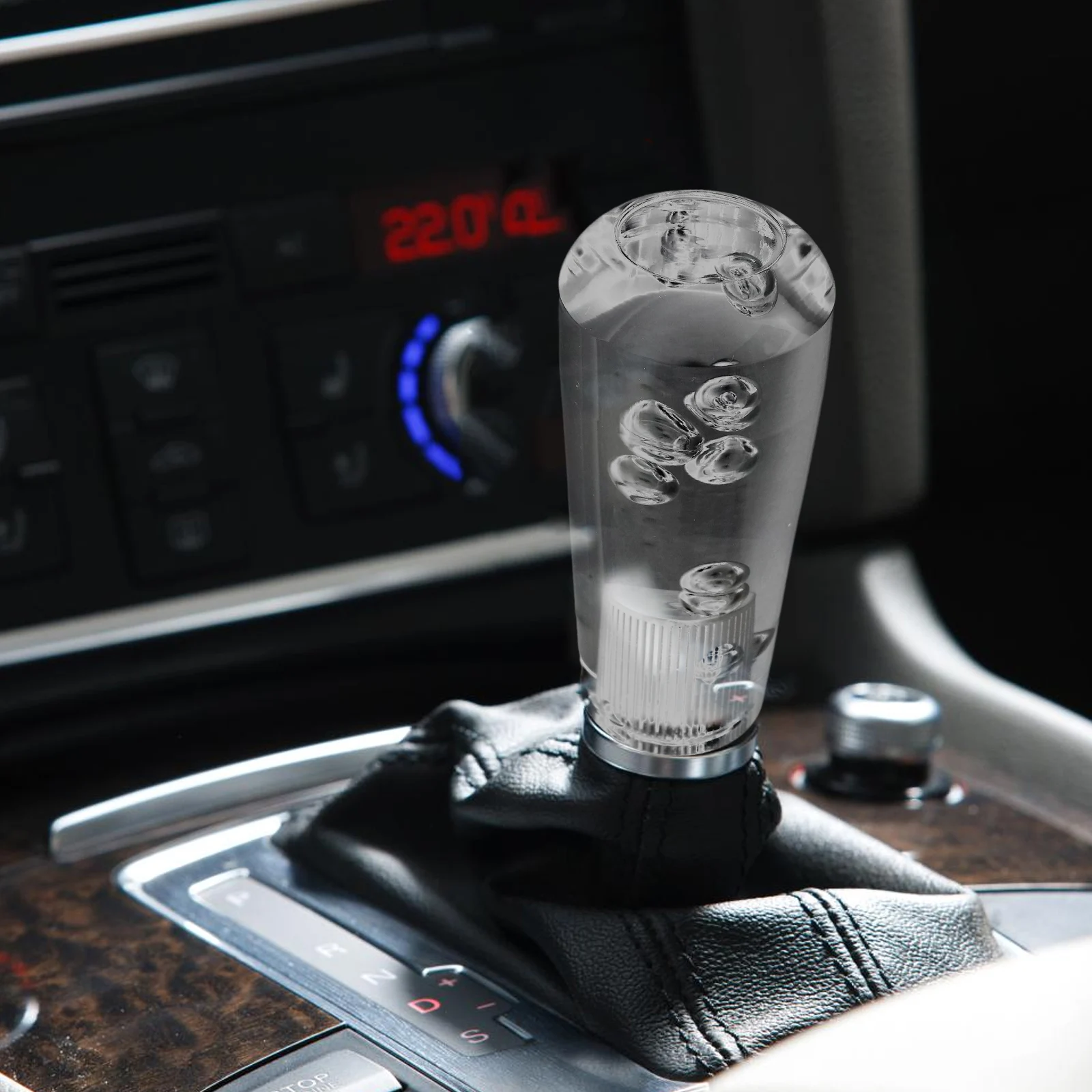 

Crystal Gear Shift Knob Bubble Design Universal Replacement For Manual Automatic Transmission Vehicles Durable High Transparency
