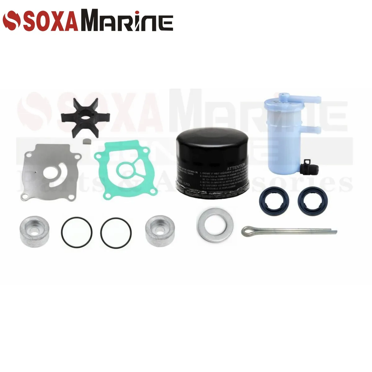Fit Suzuki 40 50 HP DF40A  DF50A  DF60A 2010+ Maintenance Kit Outboard Water Pump Repair with Zinc Anode Drain Gasket Oil Filter