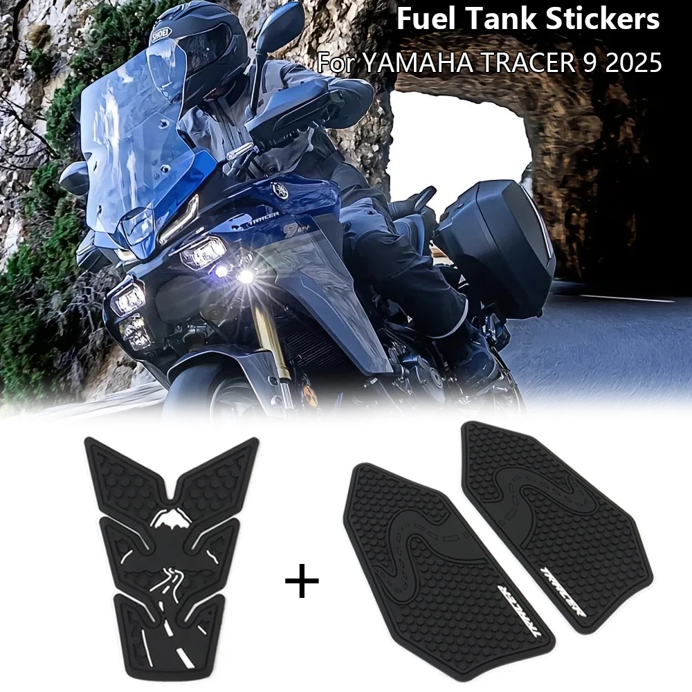 NEW Motorcycle tank Sticker pad Non-slip Side Fuel Rubber Waterproof Stickers For YAMAHA tracer 9 TRACER9 TRACER 9 GT Y-AMT 2025