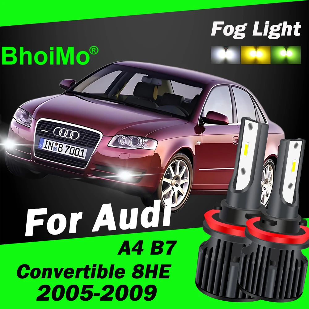 BhoiMo Do Audi A4 B7 Kabriolet 8HE Przednie Światła Przeciwmgielne Żarówki Led 2005 2006 2007 2008 2009 Lampy Samochodowe