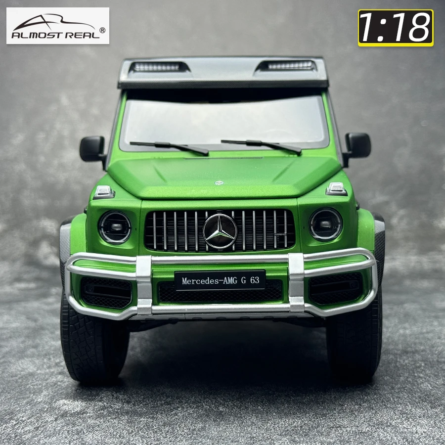 Almost Real 1/18 FOR benz G63 4x4-2023 Green Hell Magno suv  Limited edition of 600 die-cast car models holiday gift colle