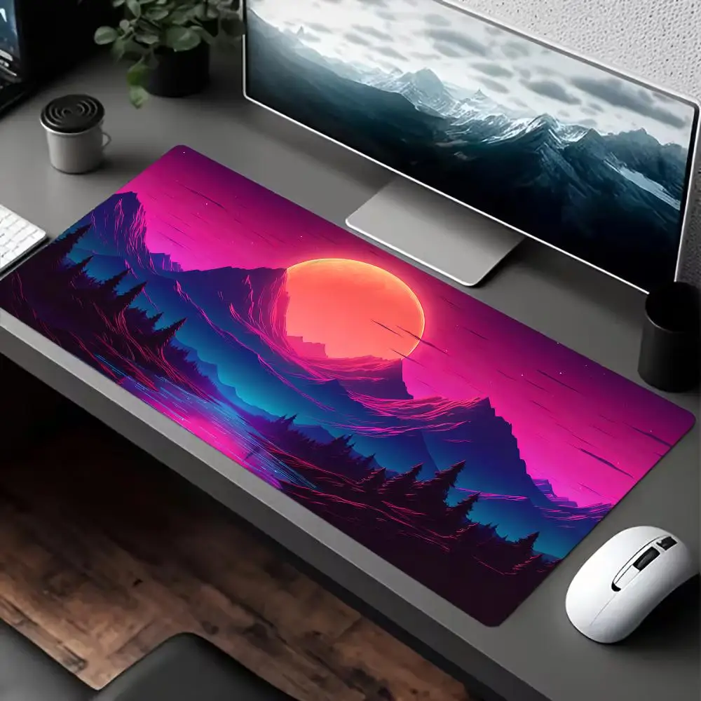 Cyber Scenery large mouse pad desk pad rubber anti-slip edge locking office mat pc accessories gaming mats Computer Desks pad