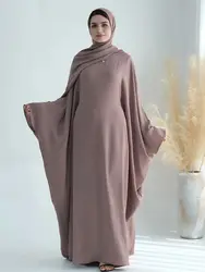 Ramadan Eid Khimar Abaya Set Turkey Islam Muslim Sets Dress Prayer Clothes African Dresses For Women Kebaya Robe Femme Musulmane