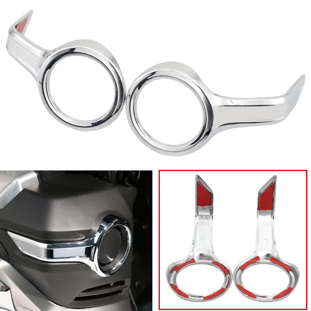 For Honda Gold Wing GL 1800 Goldwing Tour 2018-2021 Motorcycle Accessories Chrome Fog Light Trim Rings ABS Plastic