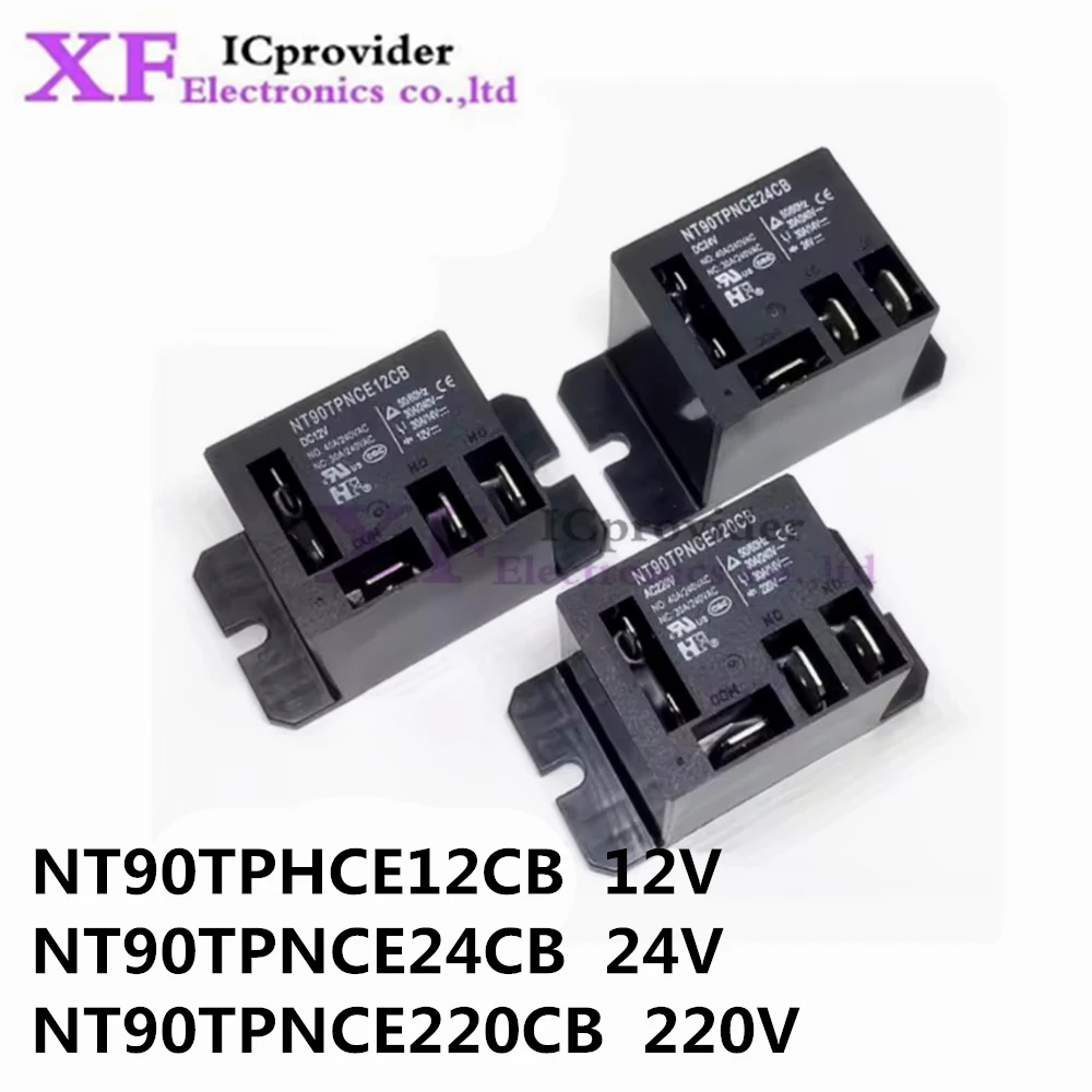 2Pcs New NT90TPNCE220CB relay NT90TPNCE24CB NT90TPHCE12CB DC24V AC220V DC12V air conditioning compressor 40A